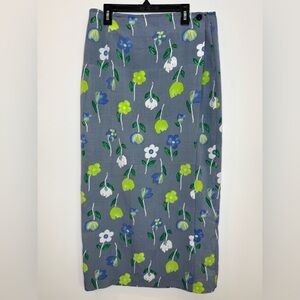 Vintage Floral vichy 90's Maxi wrap style Skirt